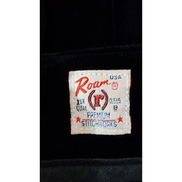 Roam Vintage Womens Velour Jeans 8 Slim Fit Tapered Leg Pockets Black USA - Picture 7 of 7